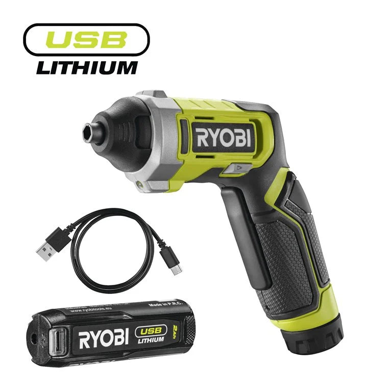 RYOBI - Tournevis 4V USB Lithium (1x 2.0Ah)